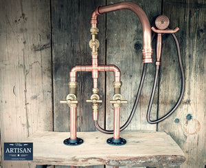Copper Mixer Swivel Tap With Hand Sprayer