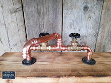 Charger l&#39;image dans la galerie, Outdoor / Indoor Copper Pipe Swivel Mixer Faucet Taps - Black Handles - Miss Artisan