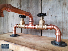 Load image into Gallery viewer, Outdoor / Indoor Copper Pipe Swivel Mixer Faucet Taps - Black Handles - Miss Artisan