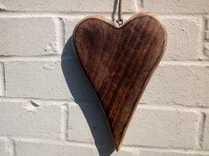Large Solid Wood Love Heart - Miss Artisan