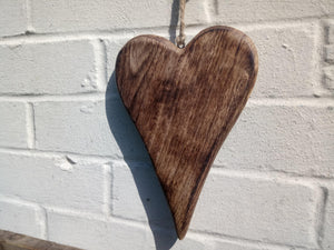 Large Solid Wood Love Heart - Miss Artisan