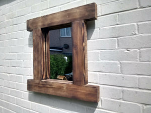 Reclaimed Solid Wood Rustic Mirror - Style 5 - Miss Artisan