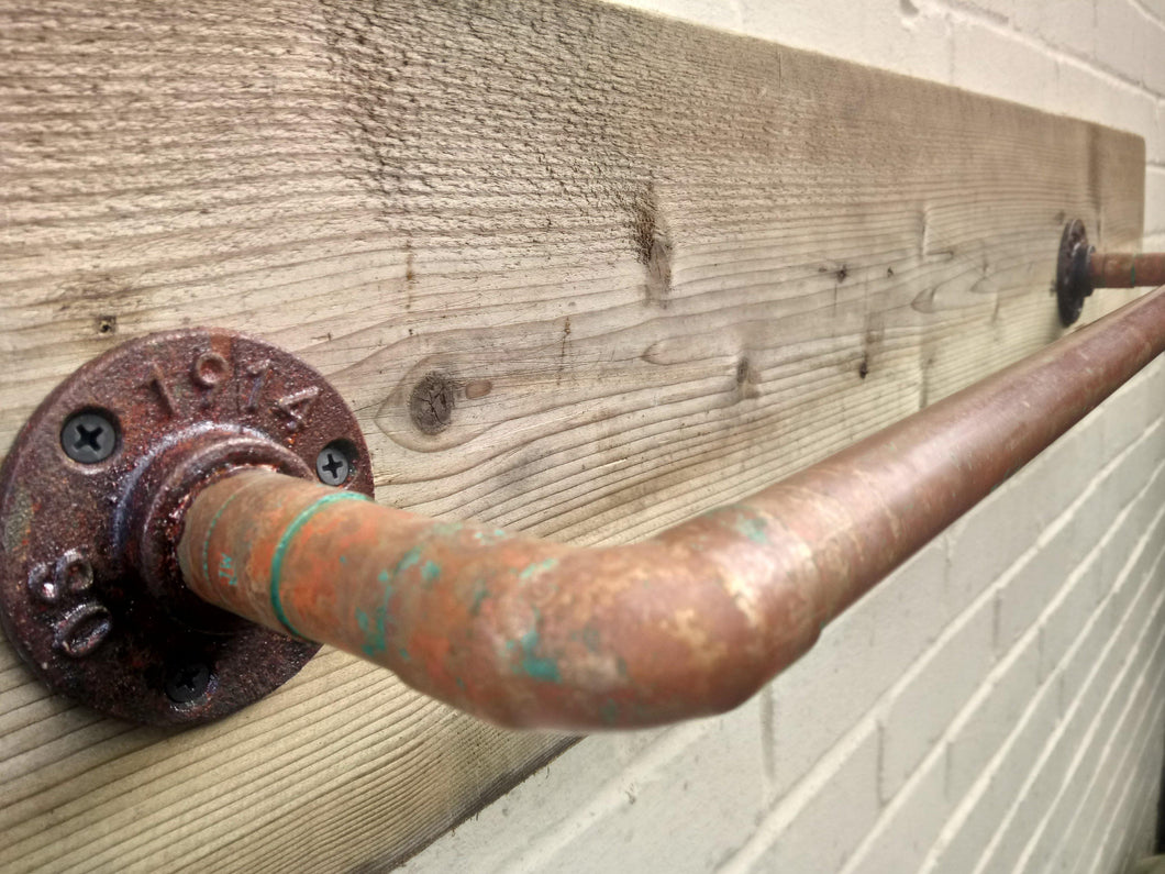 Rusty Old Copper Towel Rail - Miss Artisan