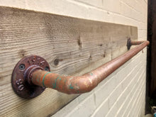 Load image into Gallery viewer, Rusty Old Copper Towel Rail - Miss Artisan