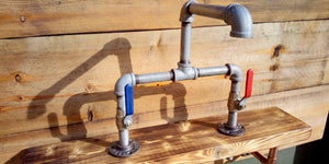 Galvanized Pipe Mixer Faucet Taps - Lever Handles - Miss Artisan