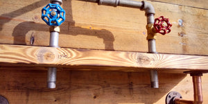 Galvanized Pipe Mixer Faucet Taps - Round Handle - Miss Artisan
