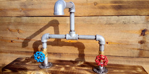 Galvanized Pipe Mixer Faucet Taps - Round Handle - Miss Artisan