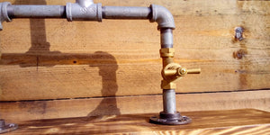 Galvanized Pipe Mixer Faucet Taps - Stopcock Handle - Miss Artisan
