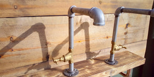 Pair Of Galvanized Faucet Taps - Stopcock Handles - Miss Artisan