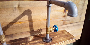 Pair Of Galvanized Faucet Taps - Round Handle - Miss Artisan