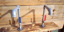 Load image into Gallery viewer, Pair Of Galvanized Faucet Taps - Lever Handle - Miss Artisan