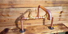 Charger l&#39;image dans la galerie, Copper Pipe Swivel Mixer Faucet Taps - Counter Top Bowl - Miss Artisan