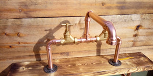 Copper Pipe Swivel Mixer Faucet Taps - Counter Top Bowl - Miss Artisan