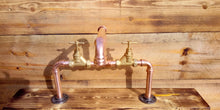 Load image into Gallery viewer, Copper Pipe Swivel Mixer Faucet Taps - Counter Top Bowl - Miss Artisan