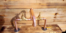 Charger l&#39;image dans la galerie, Copper Pipe Swivel Mixer Faucet Taps - Counter Top Bowl - Miss Artisan