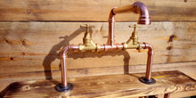 Load image into Gallery viewer, Copper Pipe Swivel Mixer Faucet Taps - Counter Top Bowl - Miss Artisan