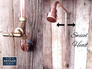Single Handle Exposed Copper Pipe Shower - Miss Artisan