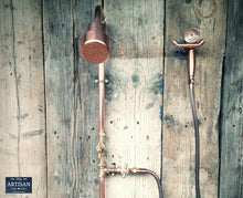 Load image into Gallery viewer, Thermostatic Copper Rainfall Shower With Hand Sprayer, Lower Tap And Pure Copper Shower Head