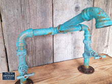 Load image into Gallery viewer, Outdoor / Indoor Verdigris Copper Pipe Mixer Faucet Tap - Miss Artisan