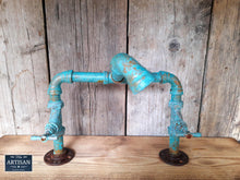 Load image into Gallery viewer, Outdoor / Indoor Verdigris Copper Pipe Mixer Faucet Tap - Miss Artisan