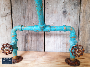 Outdoor / Indoor Verdigris Copper Pipe Mixer Faucet Tap - Miss Artisan
