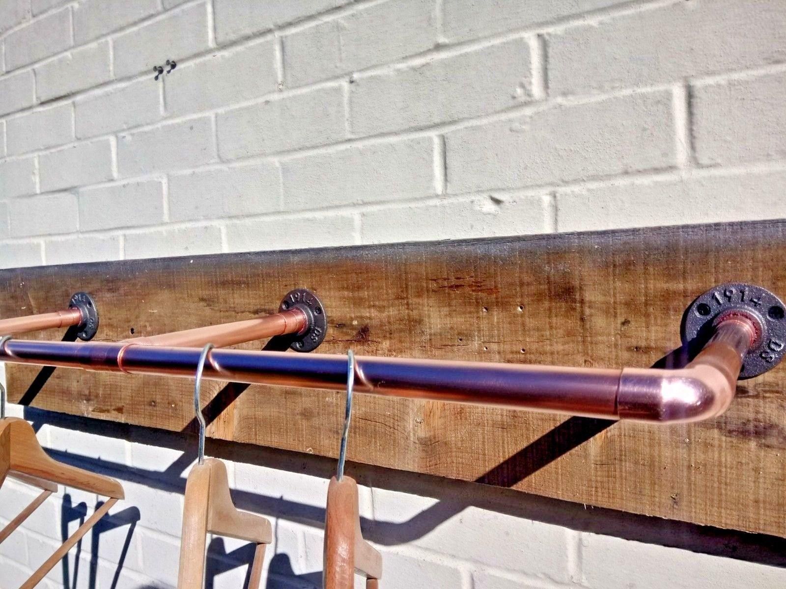 Copper Pipe Clothes Rail Wall Mounted Miss Artisan Ltd