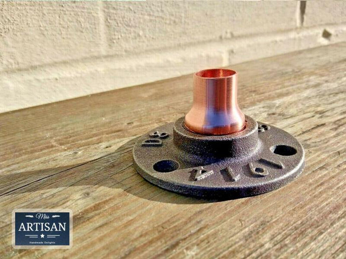 15mm Copper Iron Floor / Wall Flange Pipe Mount - Miss Artisan