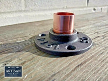 Load image into Gallery viewer, 22mm Copper Iron Floor / Wall Flange Pipe Mount - Miss Artisan