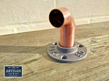 Load image into Gallery viewer, 22mm Copper Pipe Elbow Flange - Miss Artisan