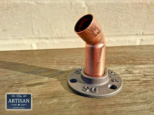 22mm Copper Pipe 45 Degree Flange - Miss Artisan