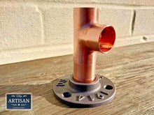Load image into Gallery viewer, 22mm Copper Pipe Side Tee Flange - Miss Artisan
