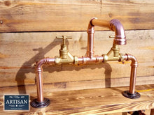Load image into Gallery viewer, Copper Pipe Swivel Mixer Faucet Taps - Counter Top Bowl - Miss Artisan