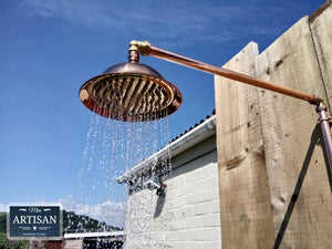 Single Handle Rainfall Copper Pipe Shower - Miss Artisan