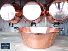 Load image into Gallery viewer, Pure 38cm Copper Jam / Cooking Pans - 9 Litre - Miss Artisan