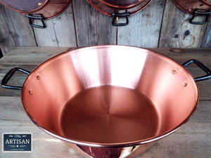 Pure 38cm Copper Jam / Cooking Pans - 9 Litre - Miss Artisan