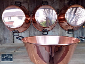 Pure 38cm Copper Jam / Cooking Pans - 9 Litre - Miss Artisan
