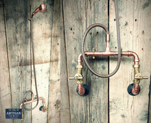 Charger l&#39;image dans la galerie, Wall Mounted Copper Shower With Hand Sprayer