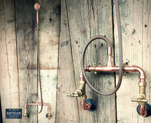 Load image into Gallery viewer, Wall Mounted Copper Shower With Hand Sprayer