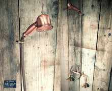 Load image into Gallery viewer, Wall Mounted Copper Shower With Hand Sprayer