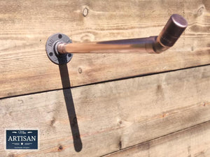 Angled Copper Pipe Clothes Rail - Miss Artisan