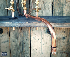 Copper Bath Filler Faucet With Hand Sprayer