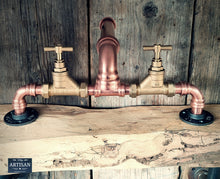 Charger l&#39;image dans la galerie, Copper Pipe Swivel Mixer Faucet Taps Brass