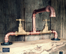 Charger l&#39;image dans la galerie, Copper Pipe Swivel Mixer Faucet Taps Brass