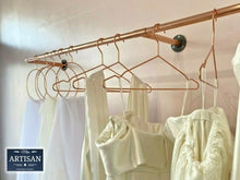 Load image into Gallery viewer, Copper Pipe Clothes Rail - Wall Mounted - Miss Artisan