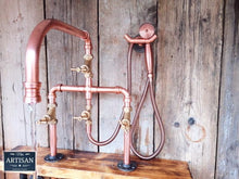 Charger l&#39;image dans la galerie, Copper Pipe Mixer Tap With Hand Sprayer - Miss Artisan