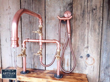 Load image into Gallery viewer, Copper Pipe Mixer Tap With Hand Sprayer - Miss Artisan