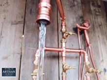 Load image into Gallery viewer, Copper Pipe Mixer Tap With Hand Sprayer - Miss Artisan