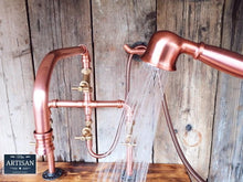 Charger l&#39;image dans la galerie, Copper Pipe Mixer Tap With Hand Sprayer - Miss Artisan