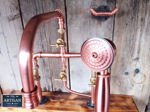 Copper Pipe Mixer Tap With Hand Sprayer - Miss Artisan
