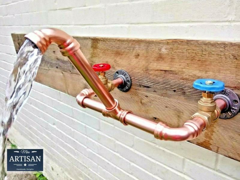 Wall Mounted Copper Pipe Mixer Faucet Taps - Miss Artisan